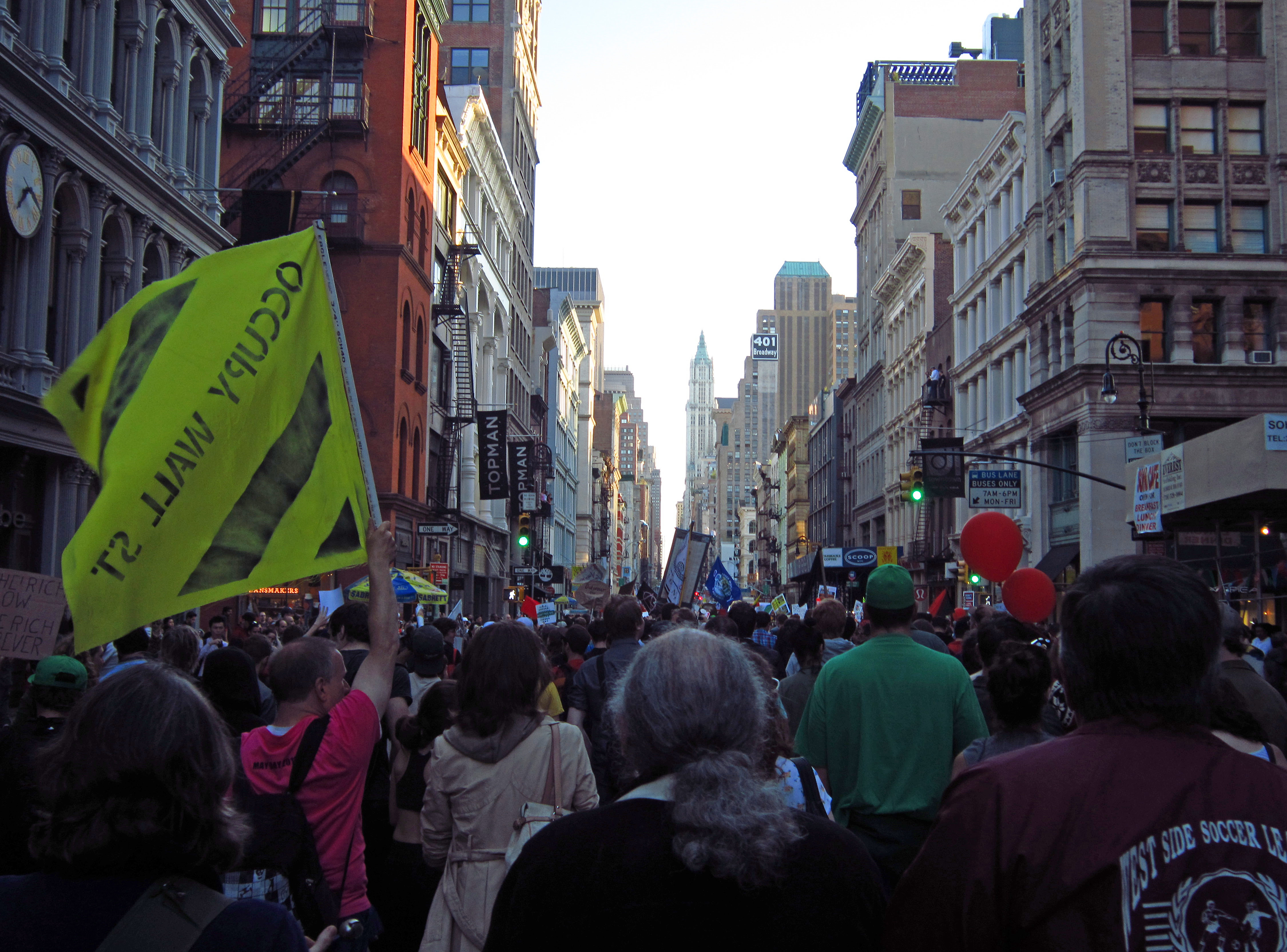 May Day march on Wall Street