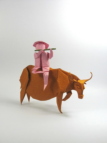 boy-on-water-buffalo-origami