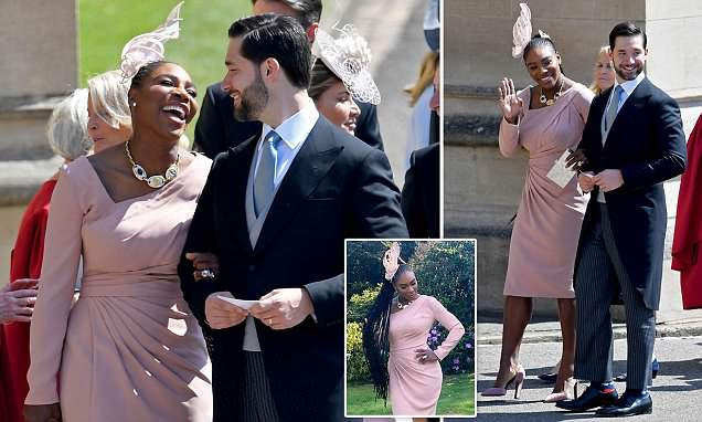 Serena Williams e Alexis Ohanian chegam ao casamento real
