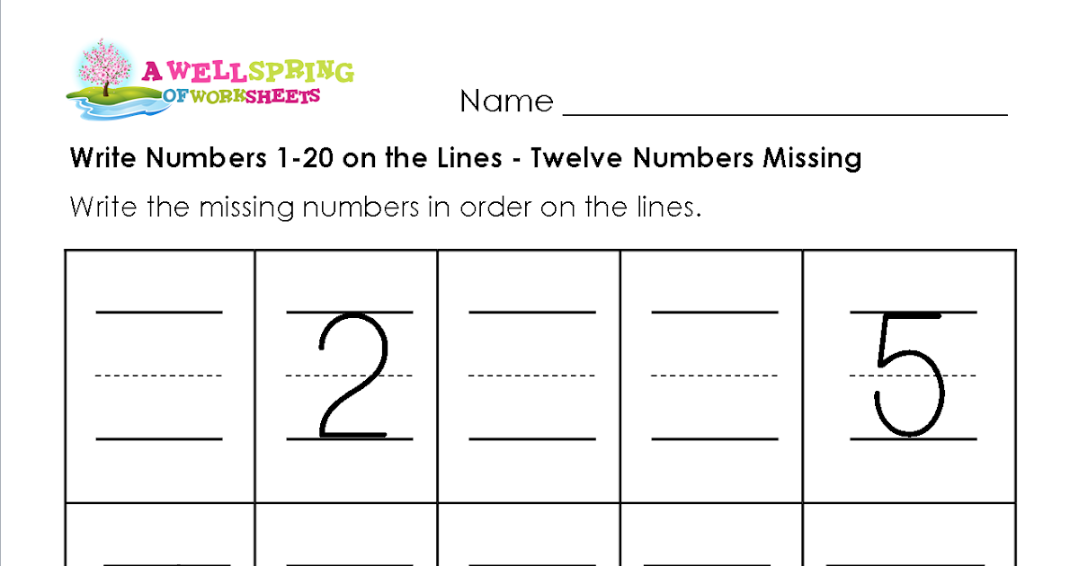 Counting 1 20 Worksheets - Site Broker