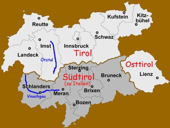 Südtirol Karte Österreich Italien - Entries Variety