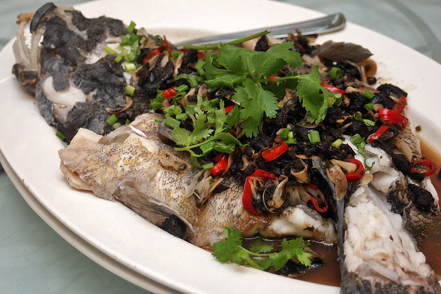 Steamed Soon Hock with Black Olive