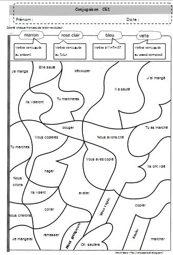 Coloriage204 coloriage magique grammaire ce1