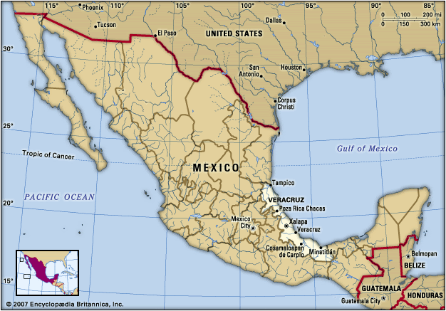 East Coast Of Mexico Map