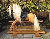 White Oak Victorian style Rocking Horse - PapasYankeeWorkshop White Oak Victorian style Rocking Horse - PapasYankeeWorkshop