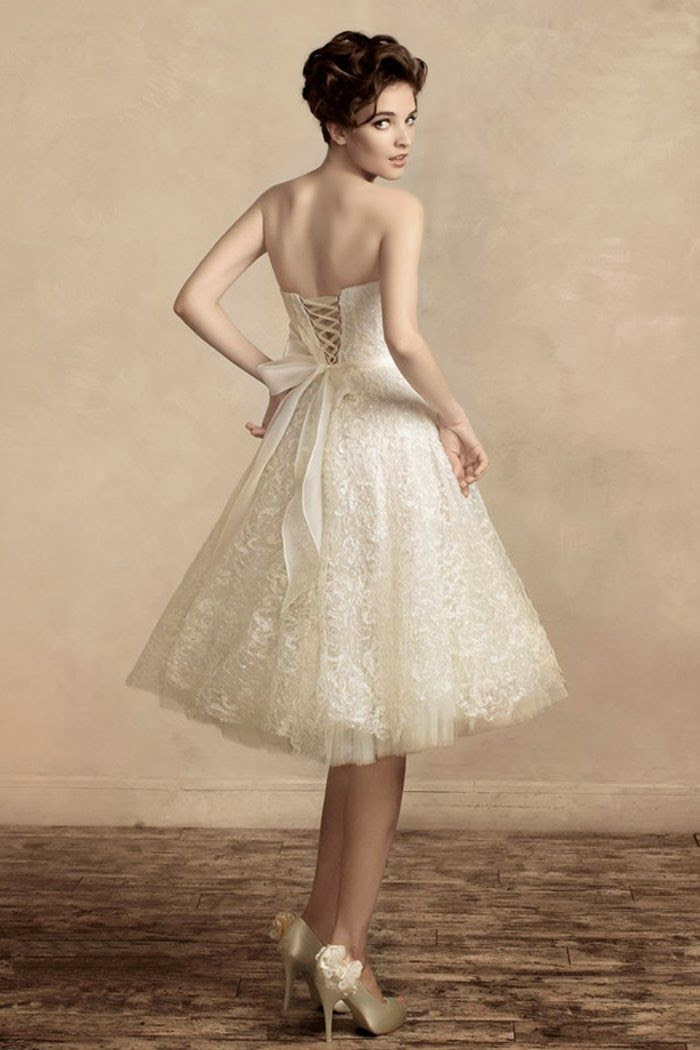 None of the laciness, but the bodice and skirt length, yes! Corset Back Wedding Dresses, Short Lace Wedding Dress... my perfect vegas wedding dress!!