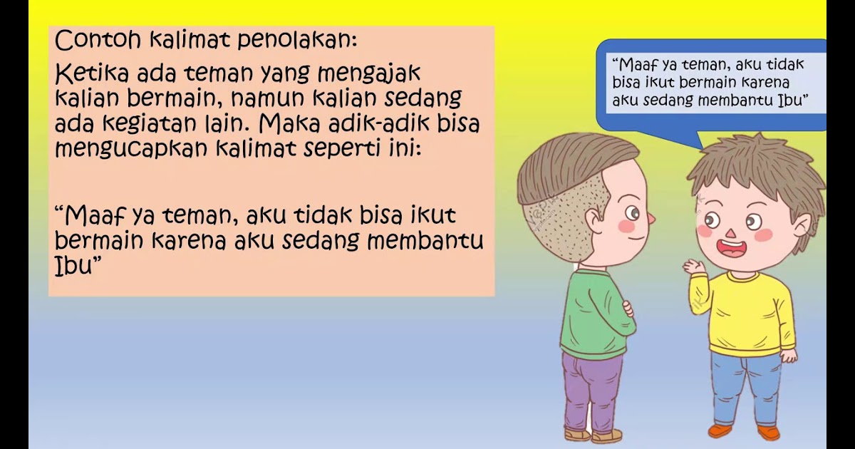 Contoh Soal Kalimat Penolakan Kelas 2 Sd - Juragan Soal