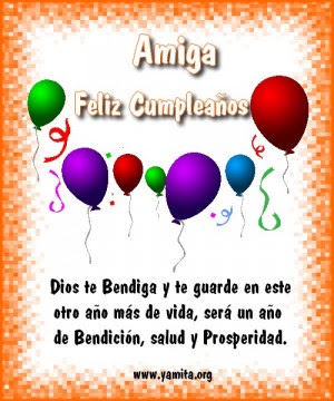 Feliz Cumpleaños Amiga Distancia