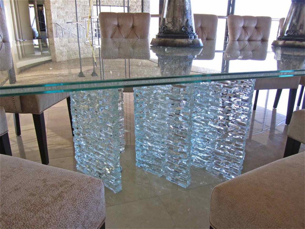 broken glass dining room table