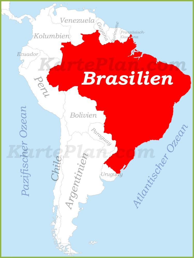 Brasilien Karte - Nordost-Brasilien anzeigen - North east-Karte von