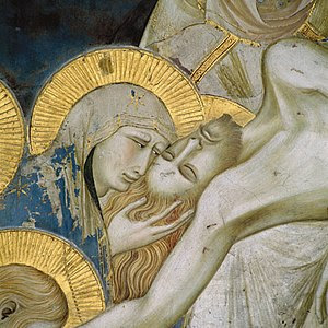 Pietro Lorenzetti fresco detail, Assisi Basili...