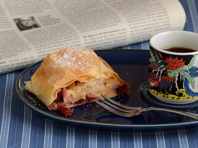 Apfelstrudel mit Cranberrys