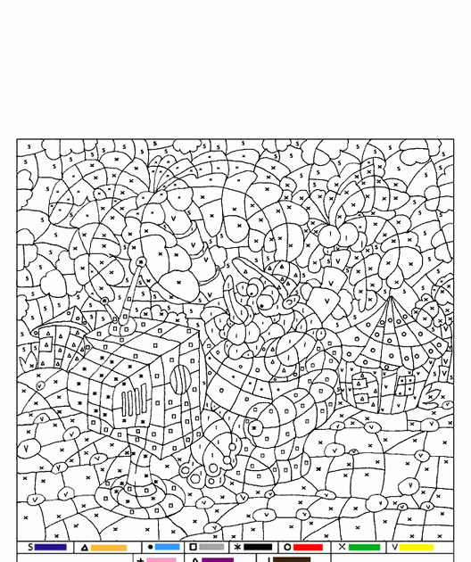Adultos Dibujos Para Colorear Por Numeros Para Imprimir Pdf - Dibujos