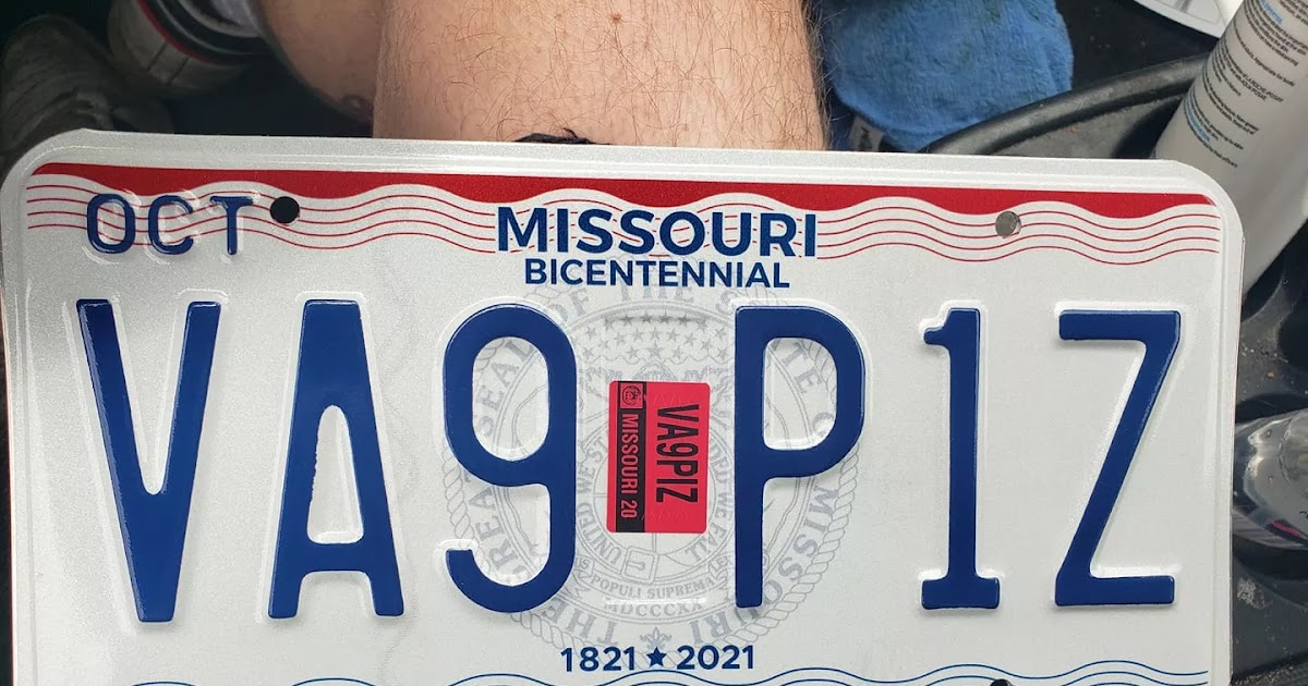 Printable Temporary License Plate Template Missouri