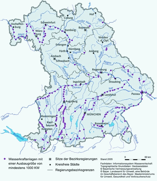 Bayern Karte Flüsse : Die Flussgebiete - LfU Bayern