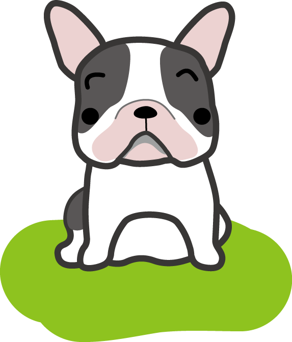 綺麗なフレンチ ブルドッグ かわいい イラスト画像