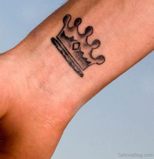 Wrist Small Crown Tattoos For Men