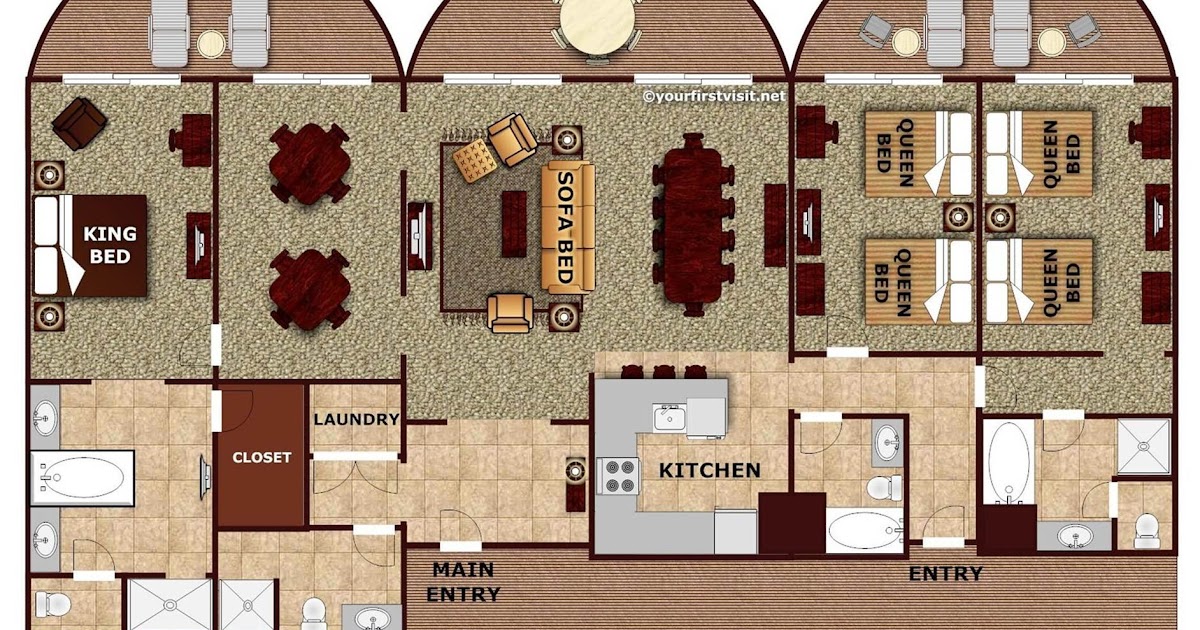 Grand Floridian 2 Bedroom Villa Floor Plan elssydesign