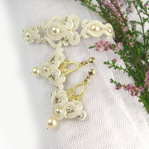 Kolczyki ślubne ivory Kolczyki ślubne ivory
