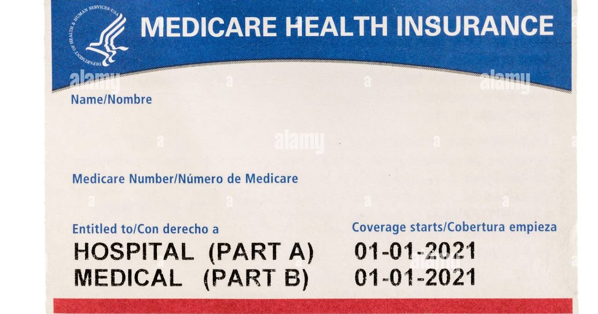 Blank medicare card card template 2