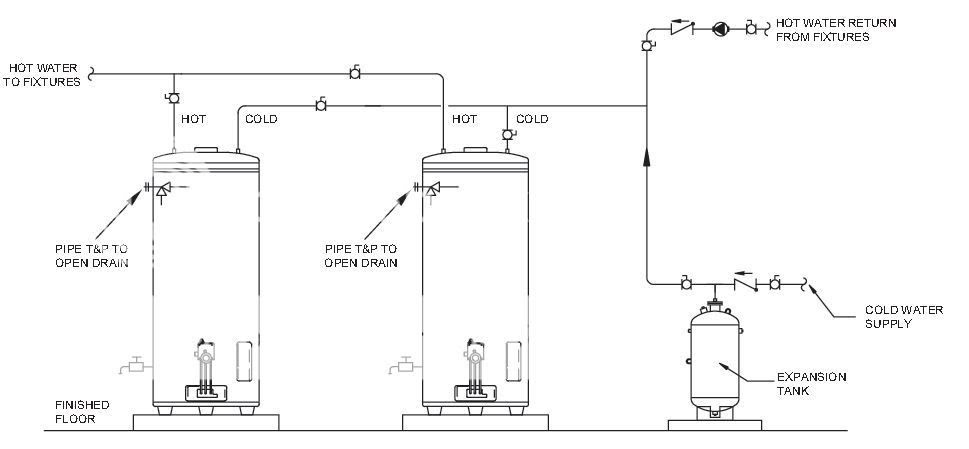2 Water Heaters In Series Diagram