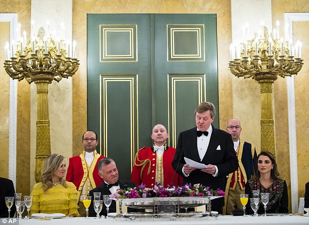 King WIllem-Alexander fez um discurso durante o jantar estadual esta noite