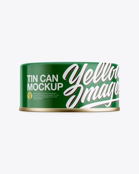 Download Glossy Tin Can Mockup - Tin Can With Textured Label Mockup ...