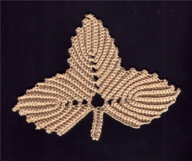 http://www.pinterest.com/pin/58828338856827217/ Crochet Leaf Tutorial - Lovely Irish Crochet Triple leaf.