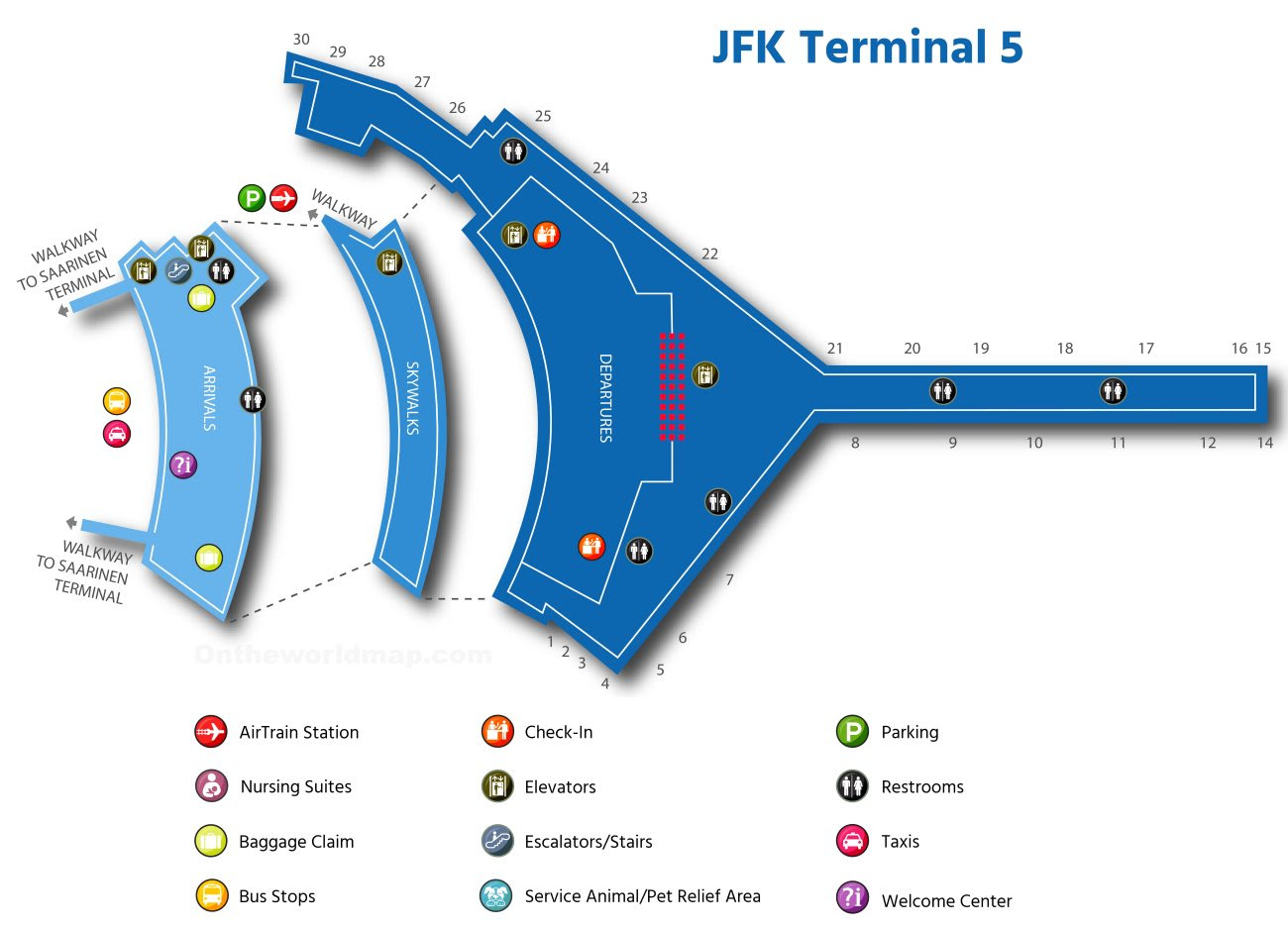 Jfk Airport Terminal Map | Map Of The World