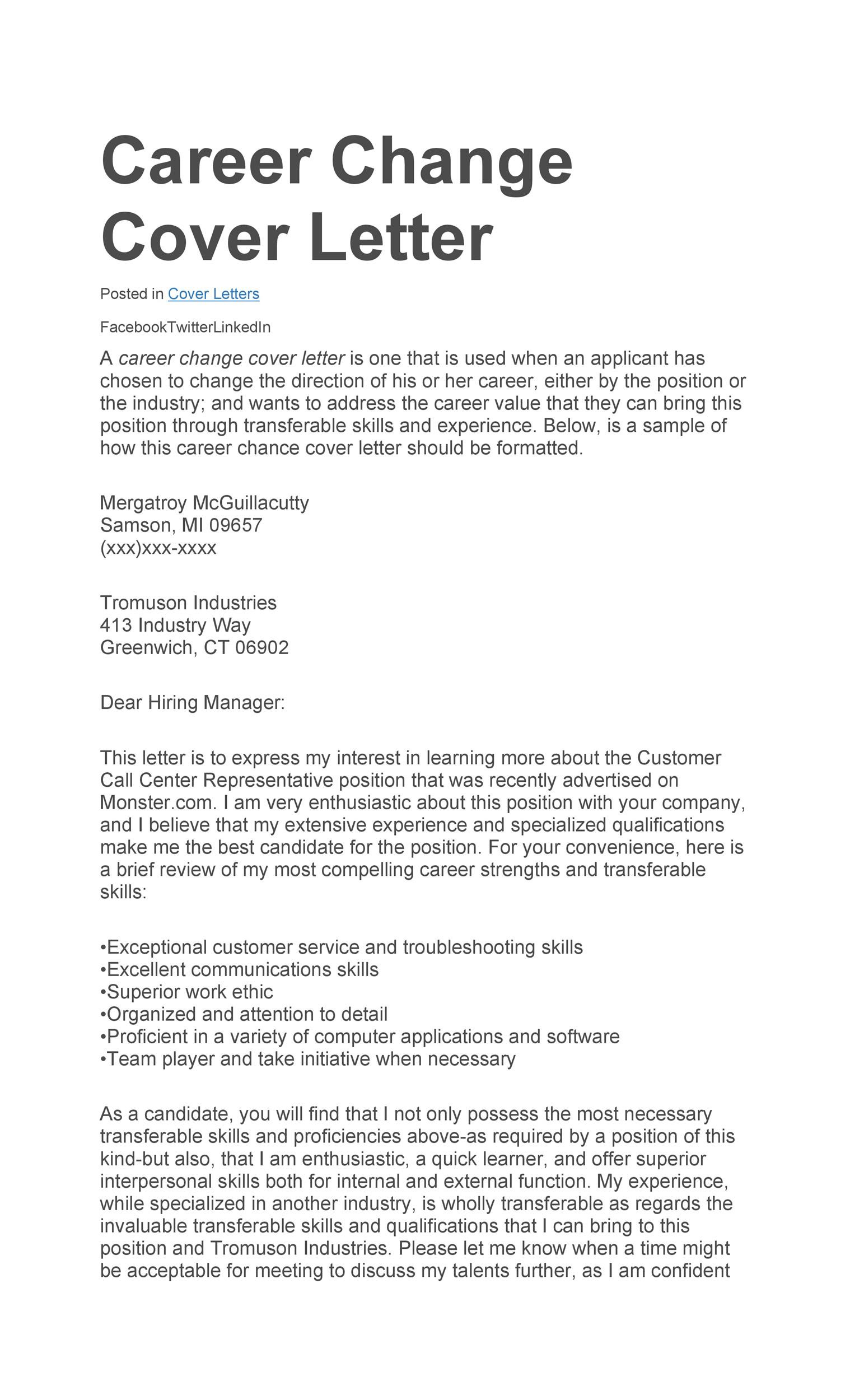 Free Career Change Cover Letter Samples from lh6.googleusercontent.com