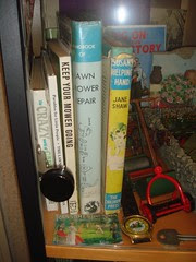 I swear my dad has that "lawn mower repair' book (the blue one), unless he donated it.
