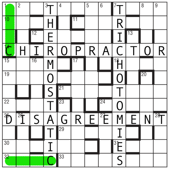 rewriting 12 lattices in October 2016 Harper's Cryptic Crossword puzzle
