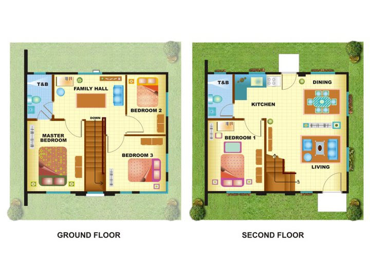 Floor Plan 50 Sqm House Design 2 Storey