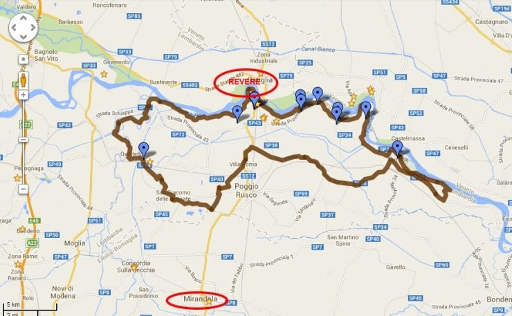 strada del tartufo mantovano pista ciclabile