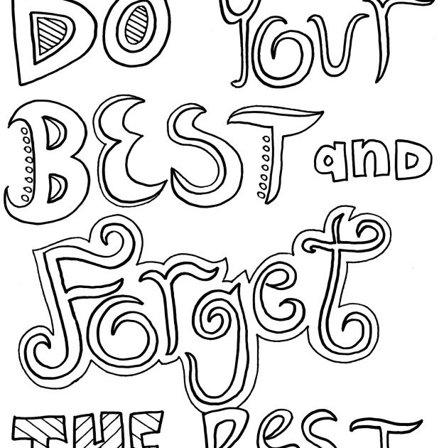 Inspirational Quotes Coloring Pages For Adults - Simple Coloring Blog