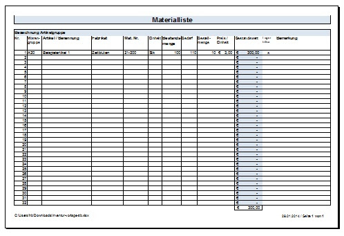 Management und Logistik: Inventurprogramm excel kostenlos