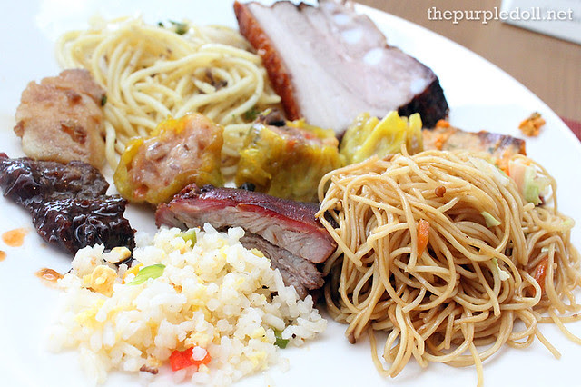 Plate 02 Siomai, Fish, Beef, Fried Rice, Bagnet, Pasta and Noodles