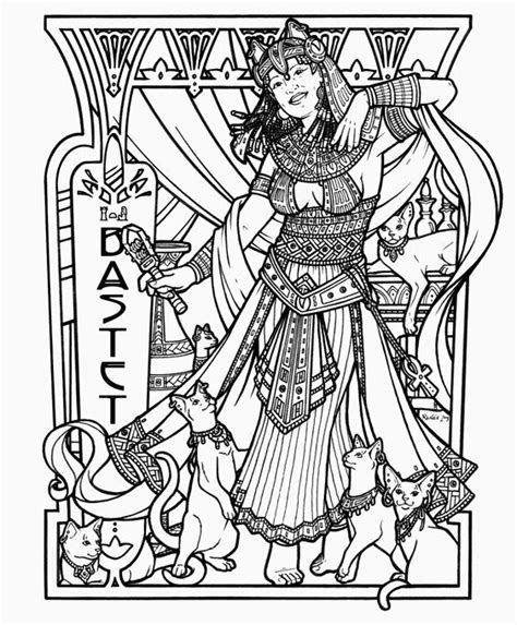 Egyptian Cat Colouring Pages | Coloring Page Blog