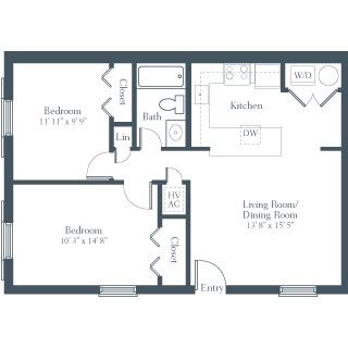 Simple 2 Bedroom Apartment Design Plans - Images Gallery