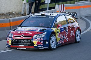 Sébastien Loeb driving his Citroën C4 WRC at t...