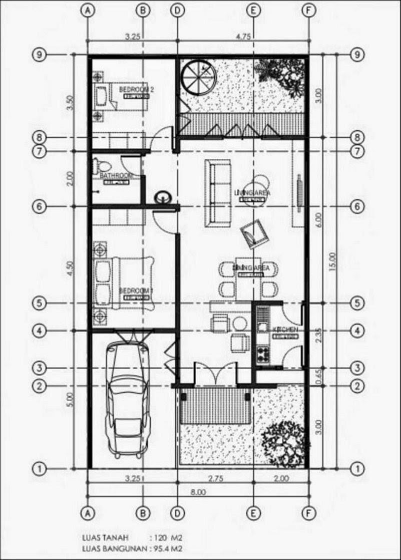 Top Denah  Rumah  Lantai 2 Ukuran  6x10 