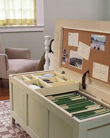 Filing cabinets are ugly. How about this filing trunk instead?! Filing cabinets are ugly. How about this filing trunk instead?!