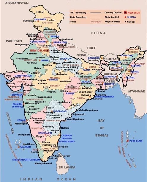 India Map With States And Capitals And Cities Gadgets 2018