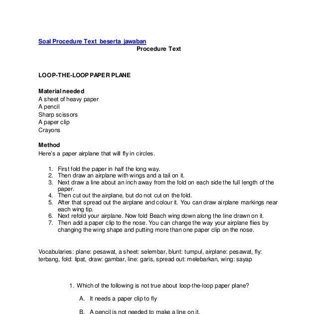 Contoh Soal Text Explanation Pg / Contoh Explanation Text