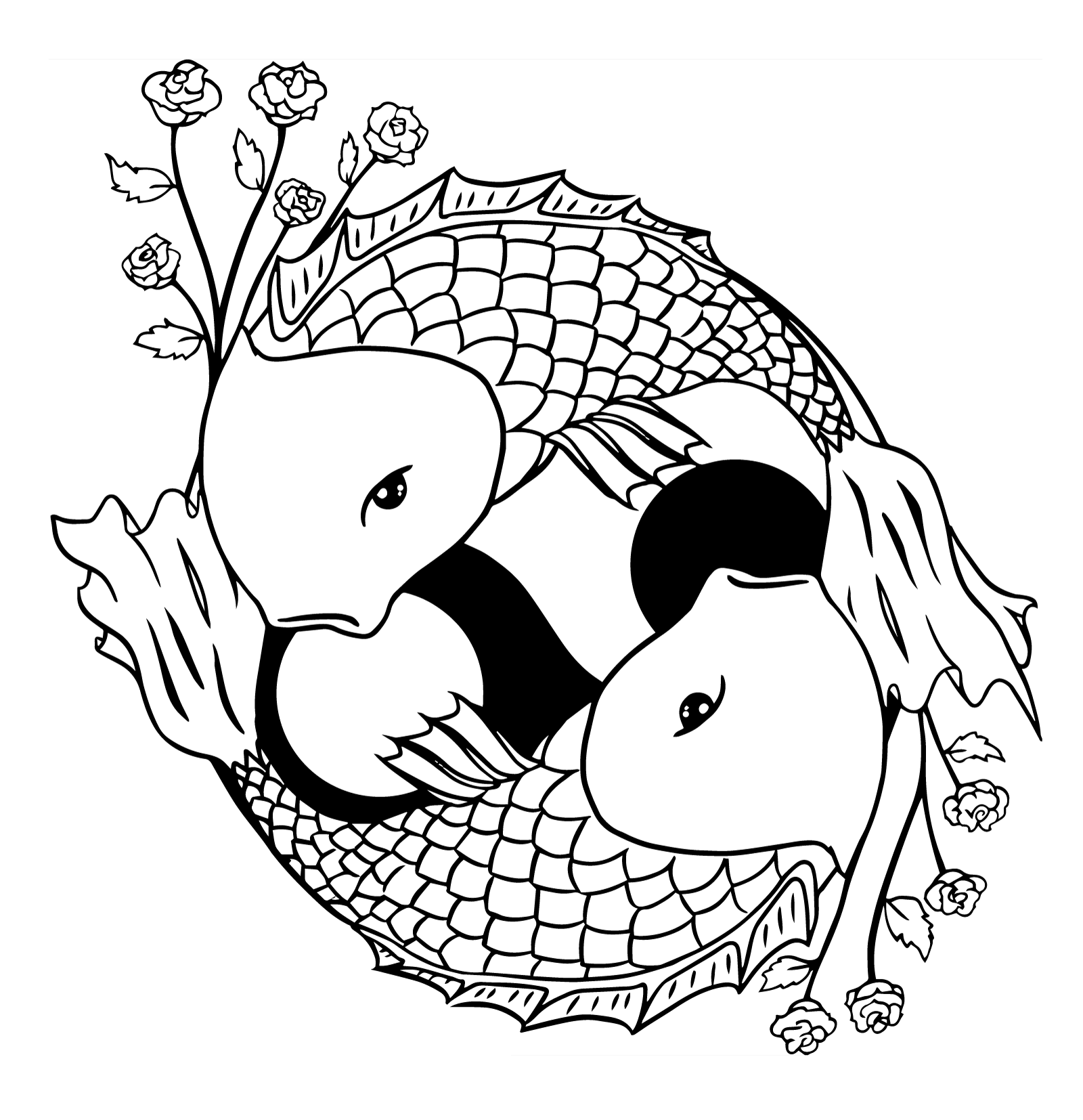 Koi fish coloring pages to download and print for free Koi fish coloring pages to download and print for free