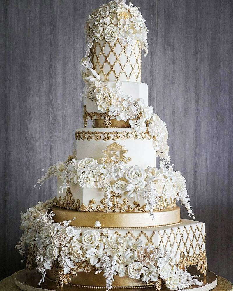 Kue Pengantin Warna Gold Serba Pengantin