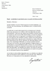 Lettre De Motivation Candidature Spontanée Fonctionnaire