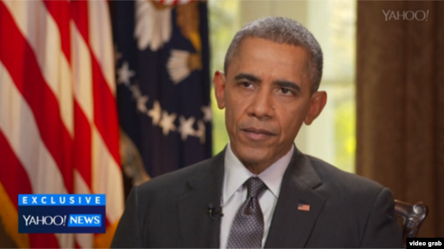Obama en entrevista con Yahoo News.