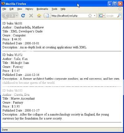Import Data Format XML ke MySQL dengan Script PHP Import Data Format XML ke MySQL dengan Script PHP