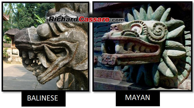 Bali Mayan Serpent Statues